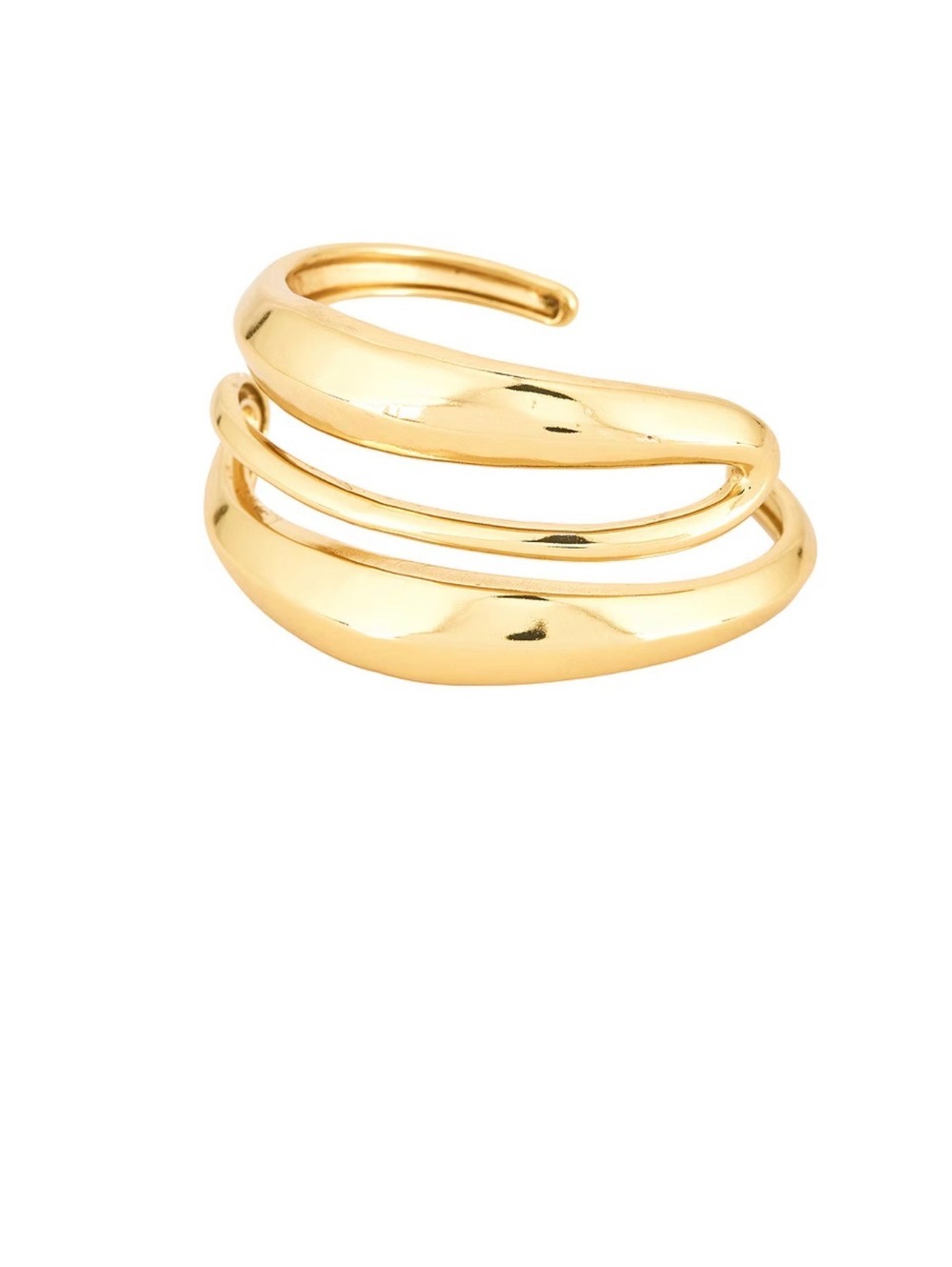 Epifene abstract arm cuff in gold $55